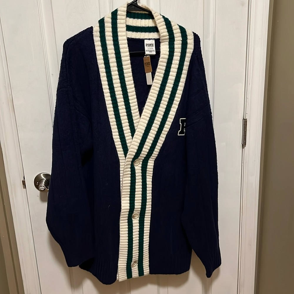 NWT PINK varsity sweater